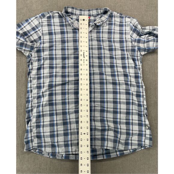 The North Face Plaid Button Down Shirt Men XL Blue Grey‎ Lightweight Outdoor - Picture 8 of 10